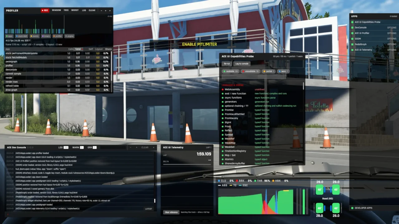 ACE UI App Loader for Assetto Corsa EVO