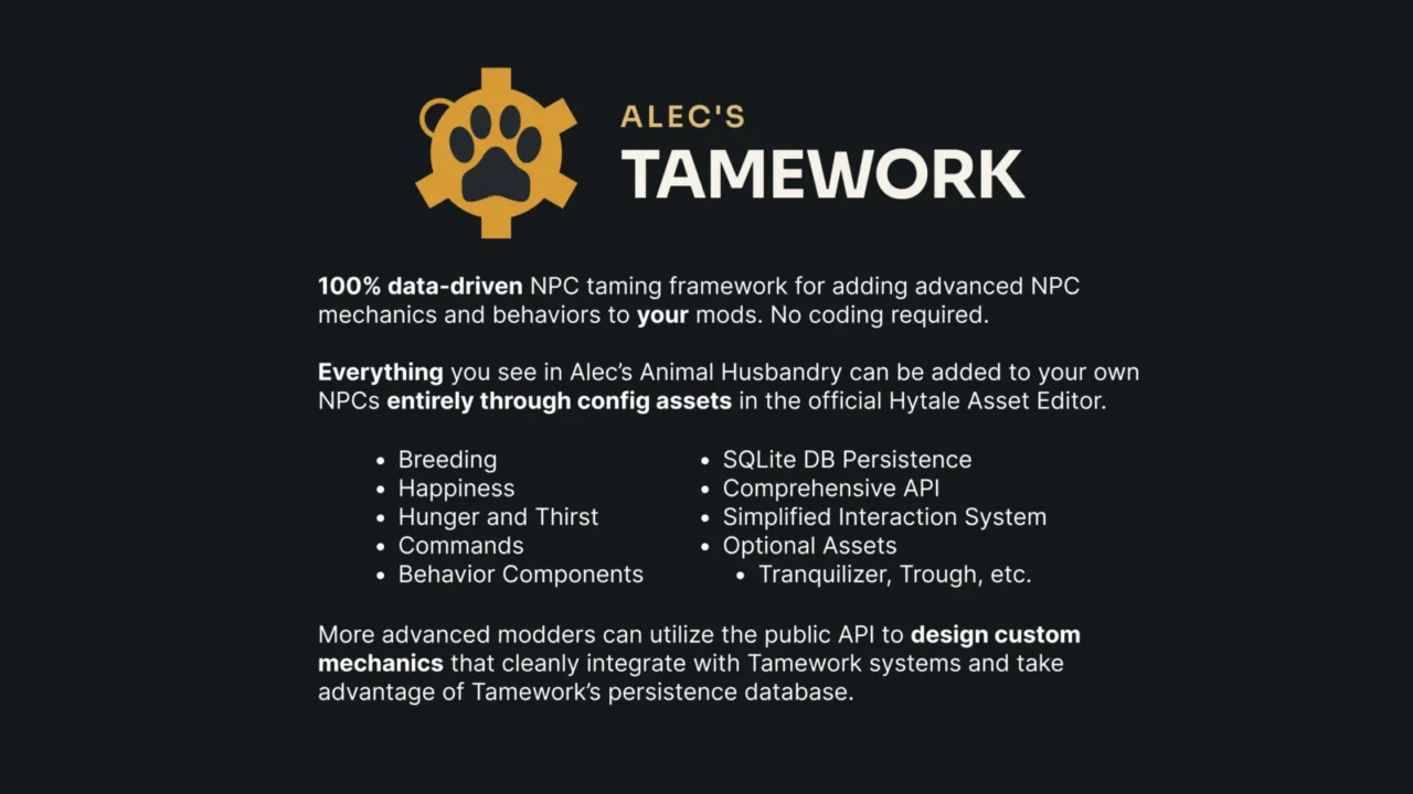 Alec’s Tamework for Hytale