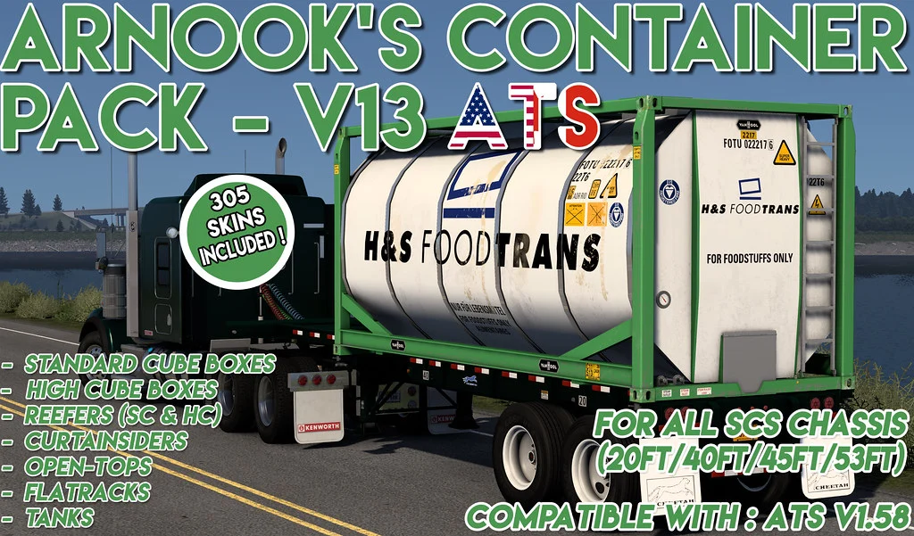 Arnook’s Container Pack – ATS Edition for American Truck Simulator