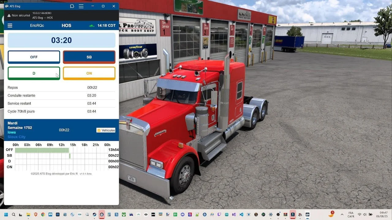 ATS Elog (ELD) for American Truck Simulator