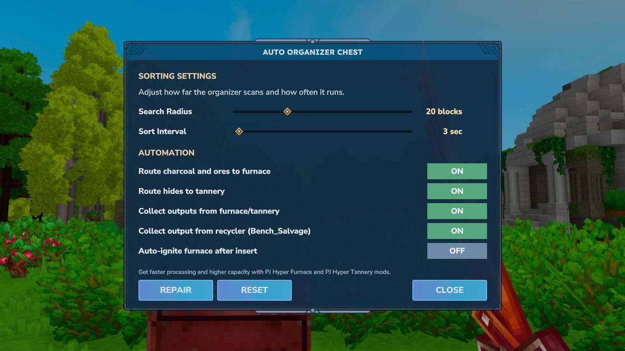 Auto Sort – Organizer chest for Hytale
