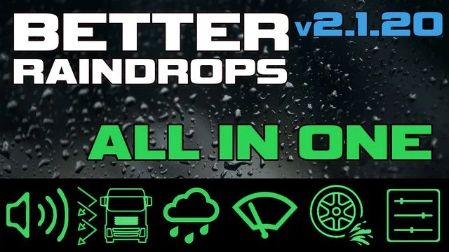 Better Raindrops (ATS) for American Truck Simulator