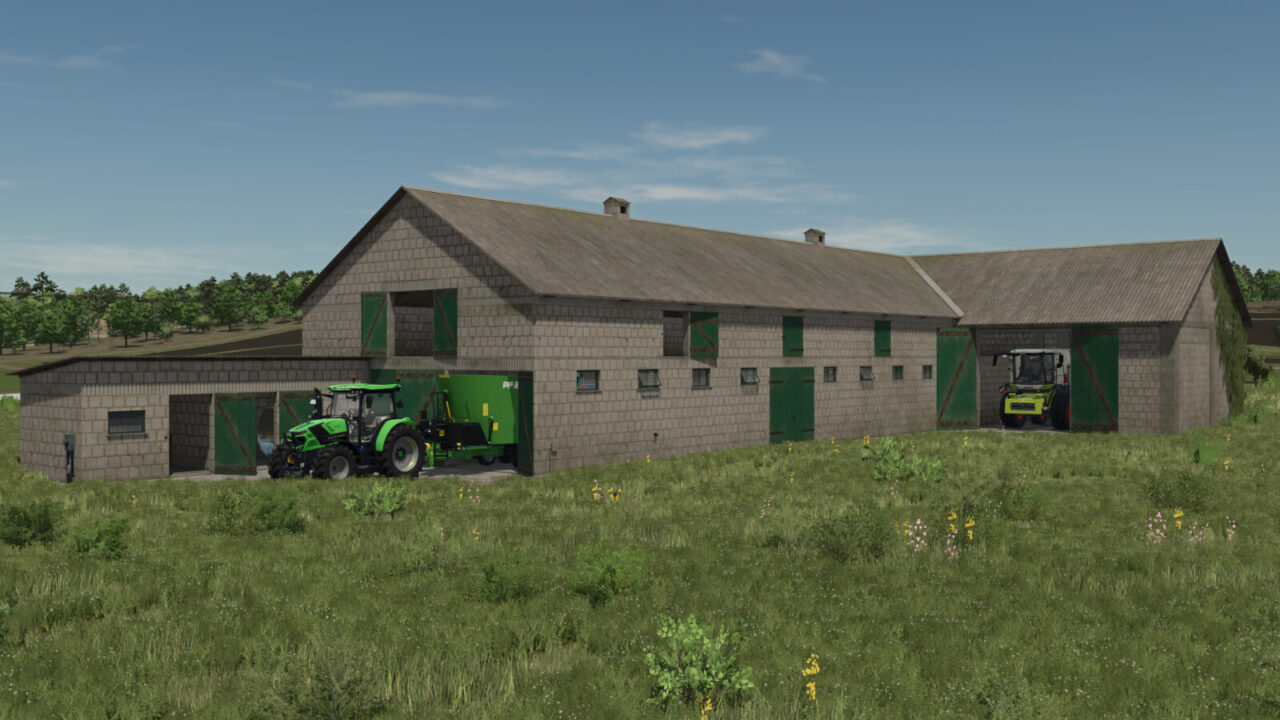 Big White Cow Barn para Farming Simulator 25