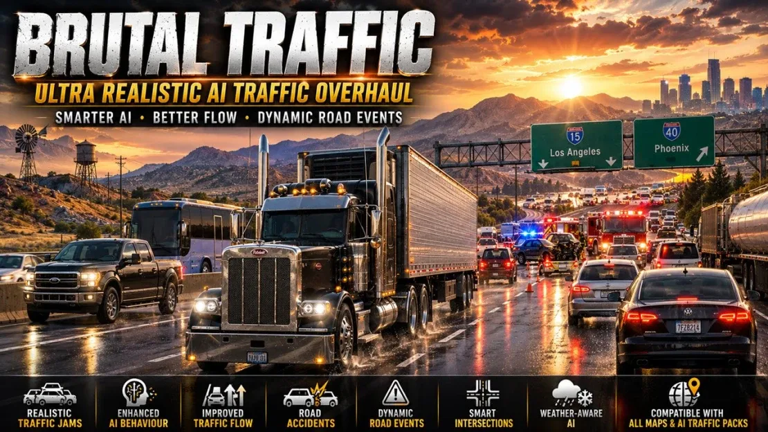 Brutal Traffic for American Truck Simulator