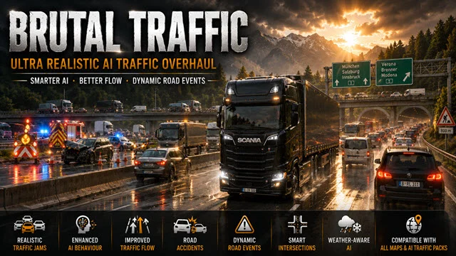 Brutal Traffic for Euro Truck Simulator 2