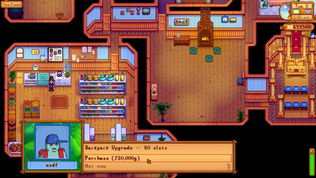 The Return Of Custom Backpack Framework for Stardew Valley
