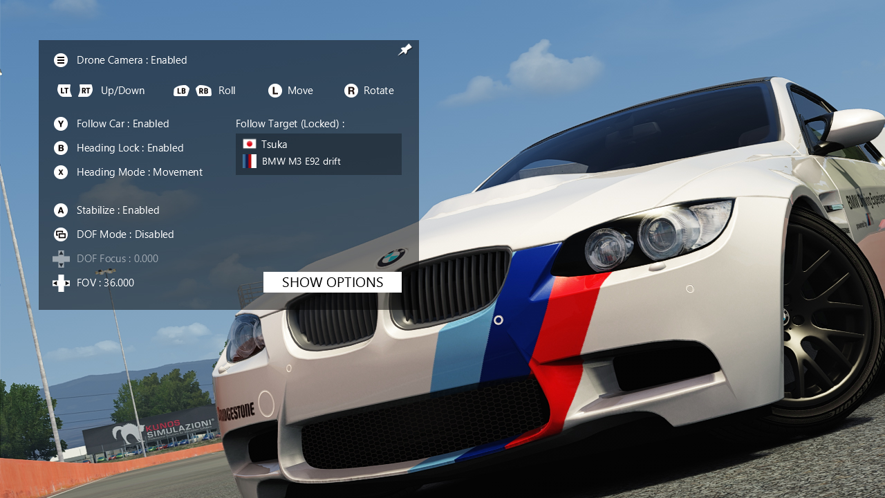 Drone Camera para Assetto Corsa