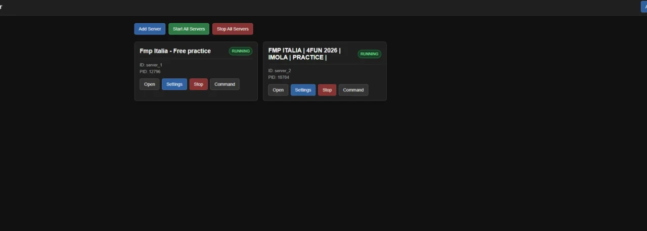 EVO Web Server Manager para Assetto Corsa EVO