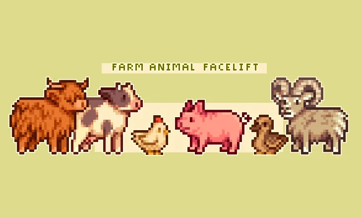 Farm Animal Facelift for Stardew Valley