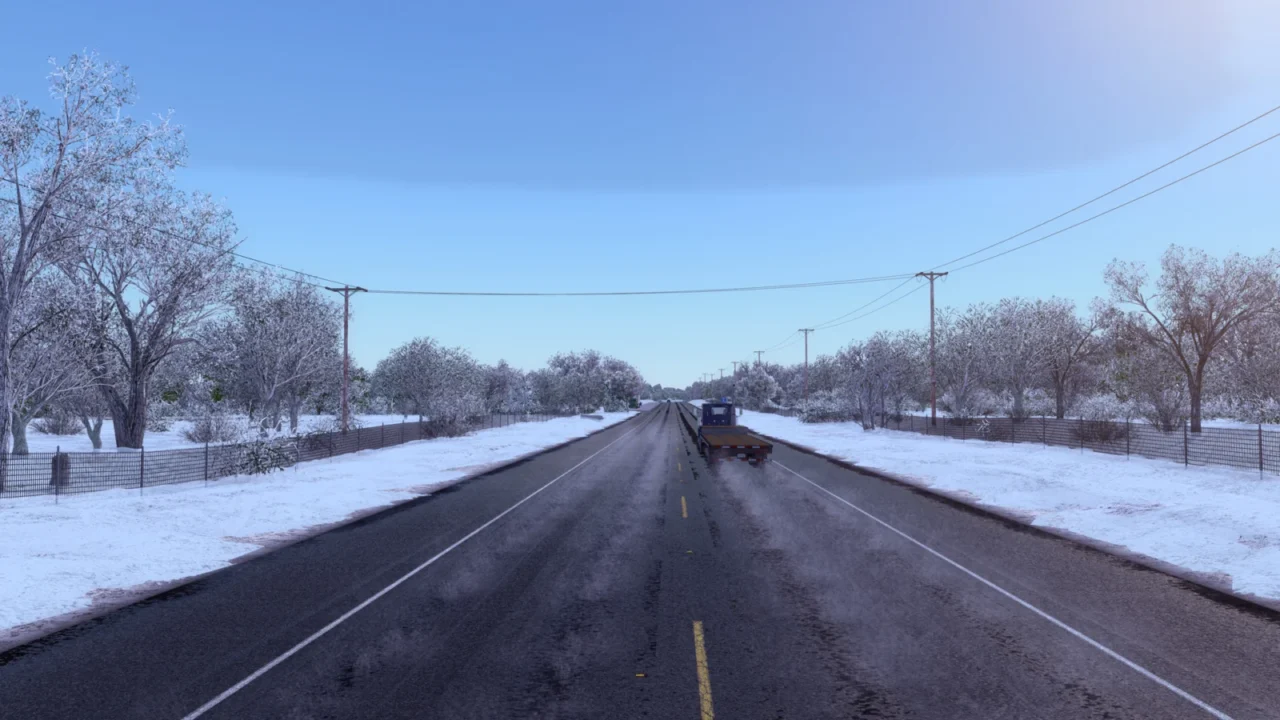 Frosty Winter Weather Mod for American Truck Simulator