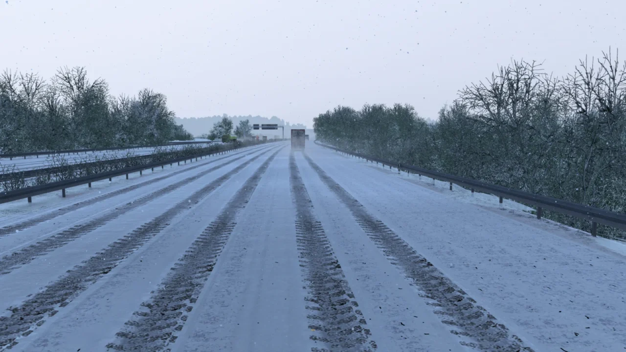 Frosty Winter Weather Mod for Euro Truck Simulator 2