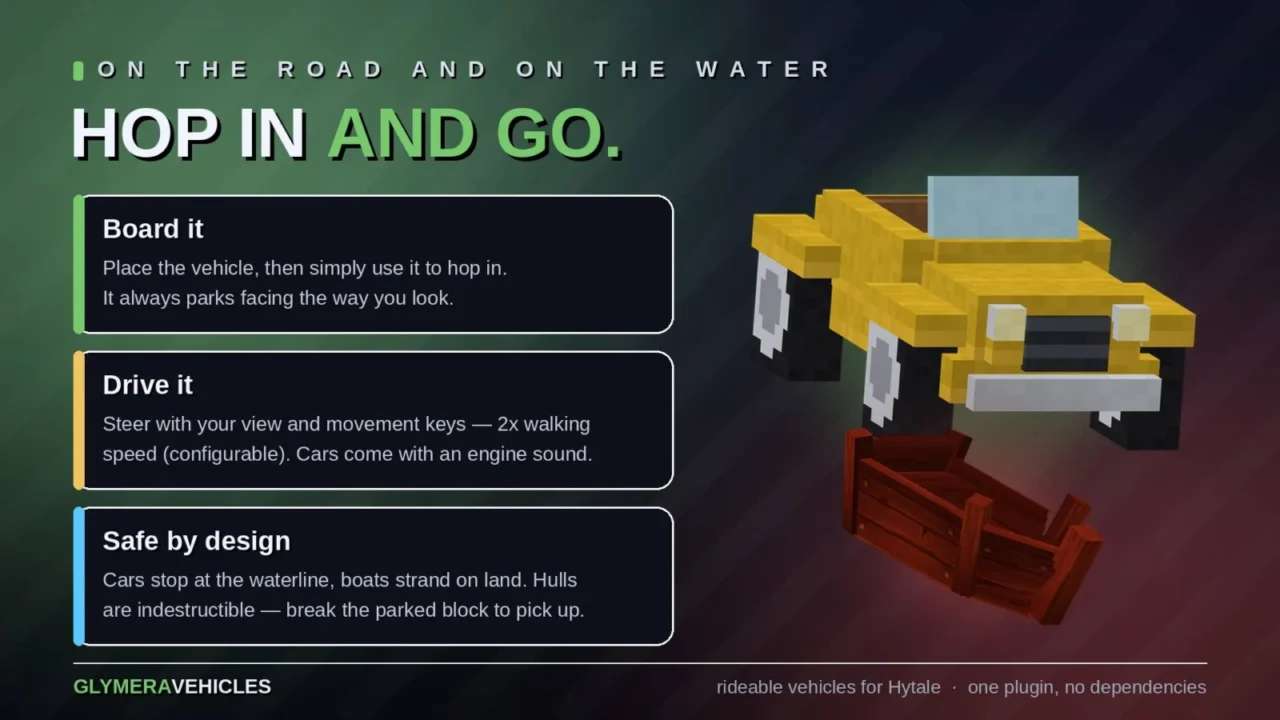 GlymeraVehicles para Hytale