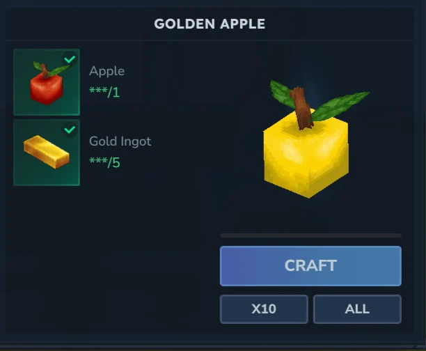 Golden Apples (And carrots) para Hytale