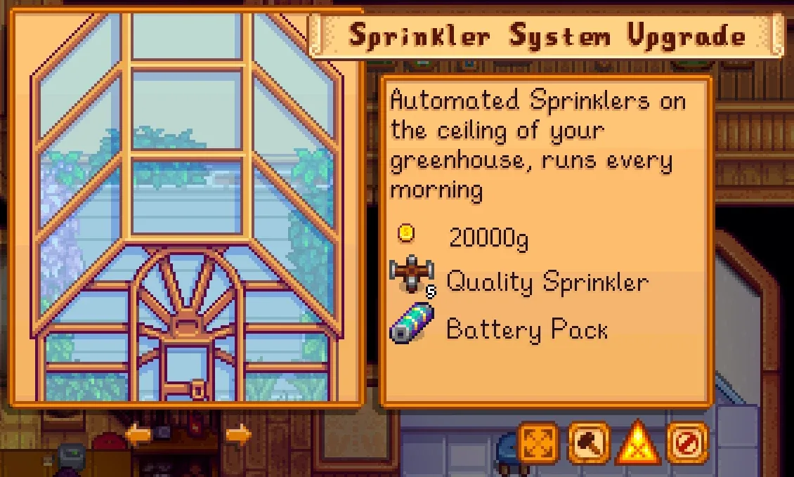 Greenhouse Sprinklers for Stardew Valley