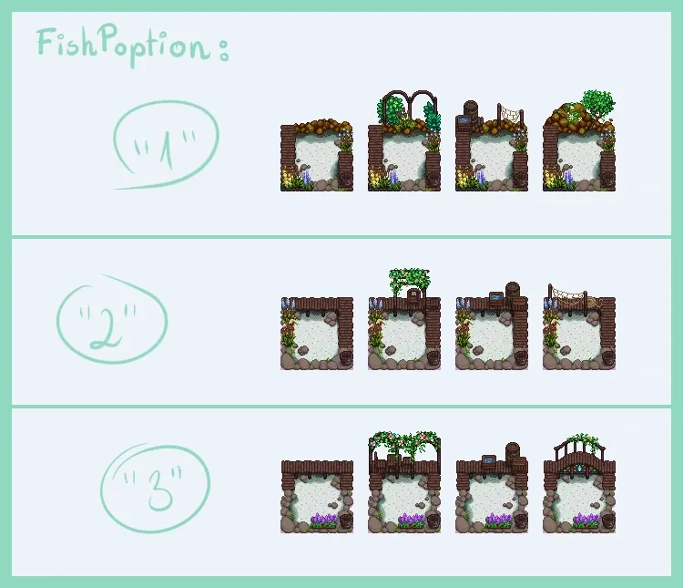 Fish Ponds – 3 options (Gwen) for Stardew Valley