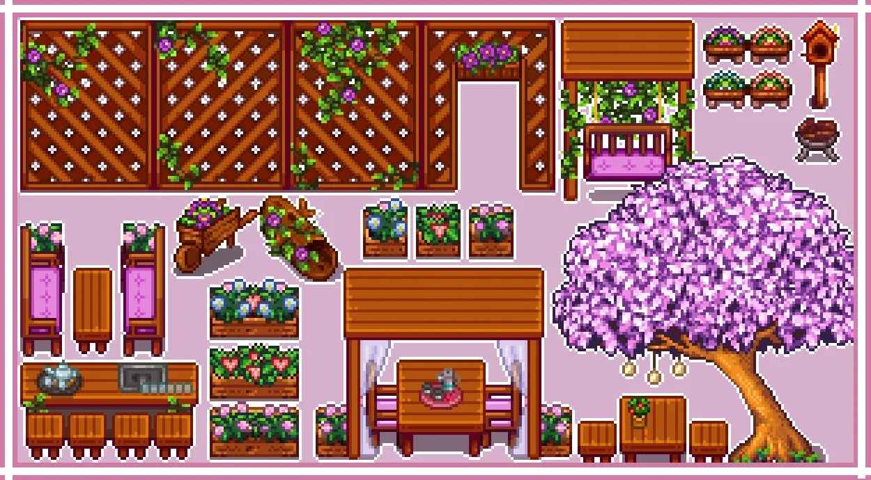HxW Outdoor Furniture for Stardew Valley