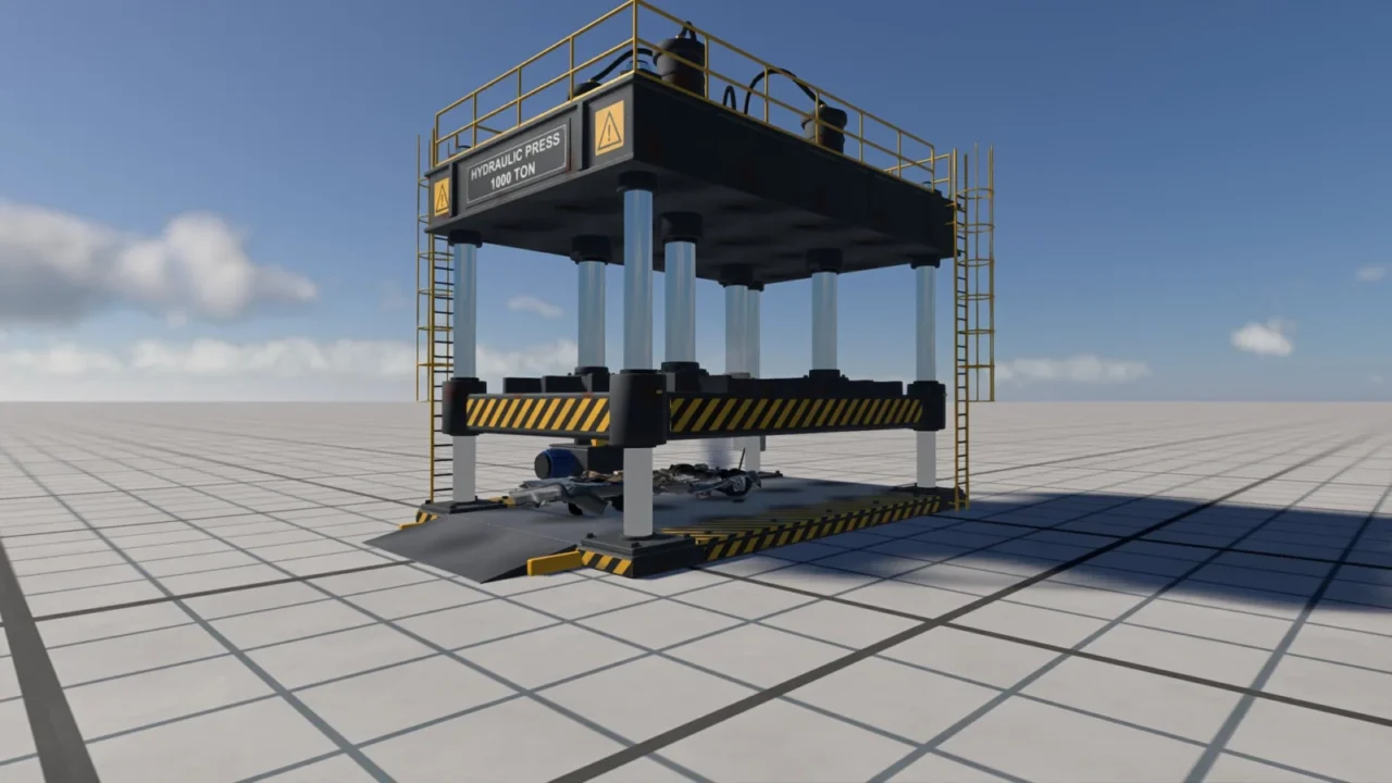 Hydraulic Press 1000t (+ XL) for BeamNG.drive