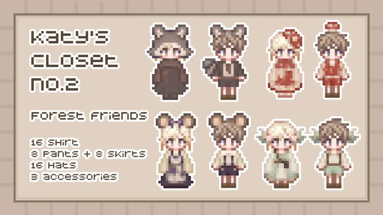 Katy’s Closet No.2 – Forest Friends for Stardew Valley