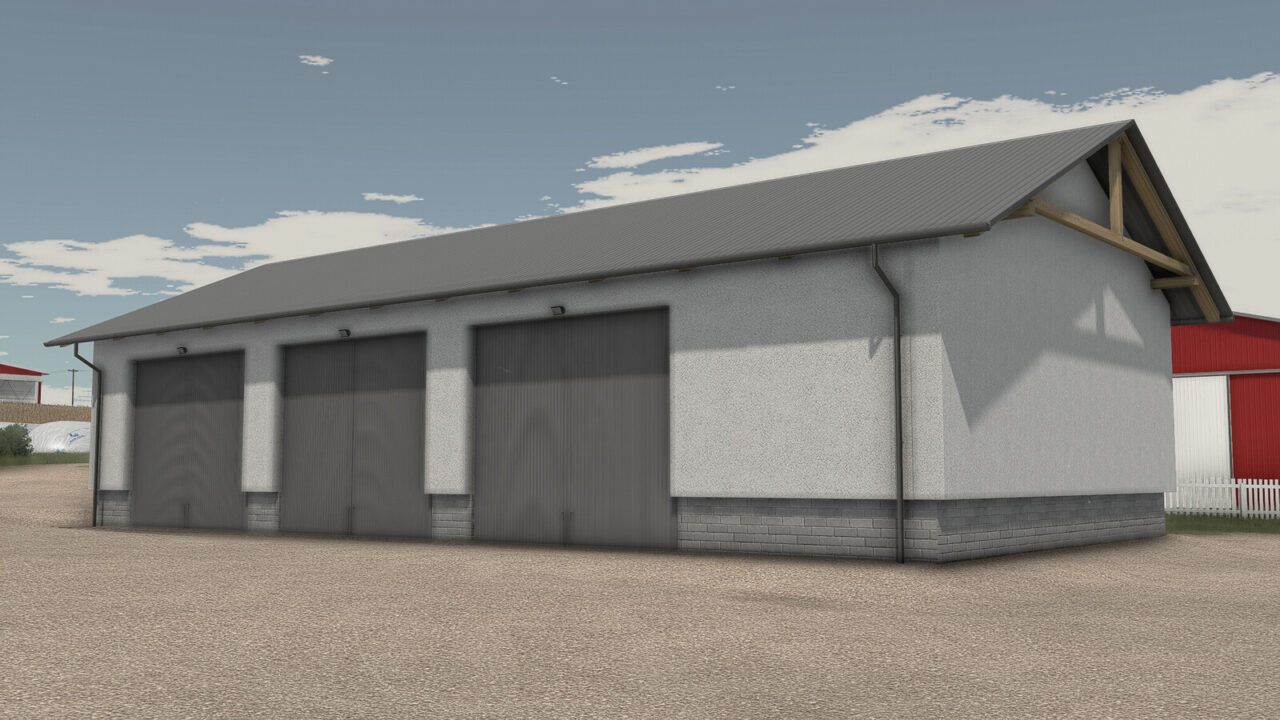 Modern Barn With Workshop para Farming Simulator 25