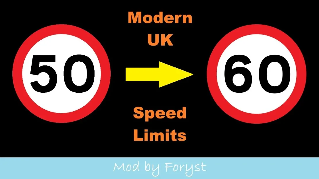 Modern UK Speed Limits for Euro Truck Simulator 2