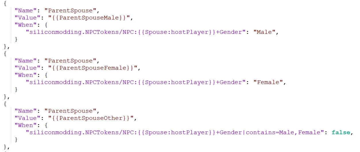 NPC Tokens for Content Patcher for Stardew Valley