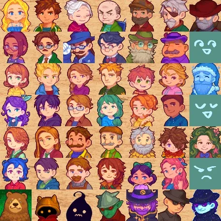 Nyapu’s Portraits for Stardew Valley
