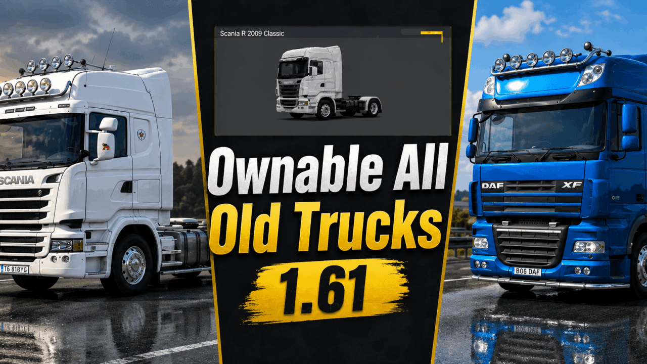 Ownable All Old Trucks – Dealer Unlock para Euro Truck Simulator 2