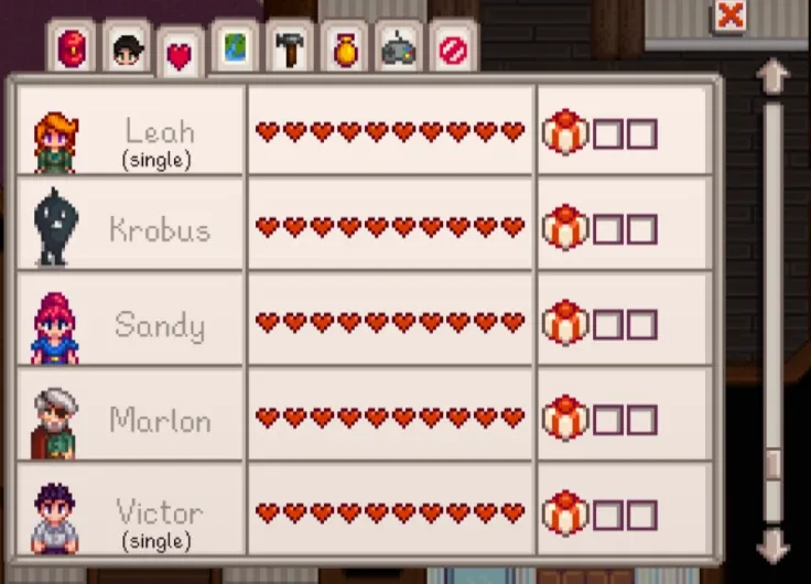 Platonic Relationships for Stardew Valley