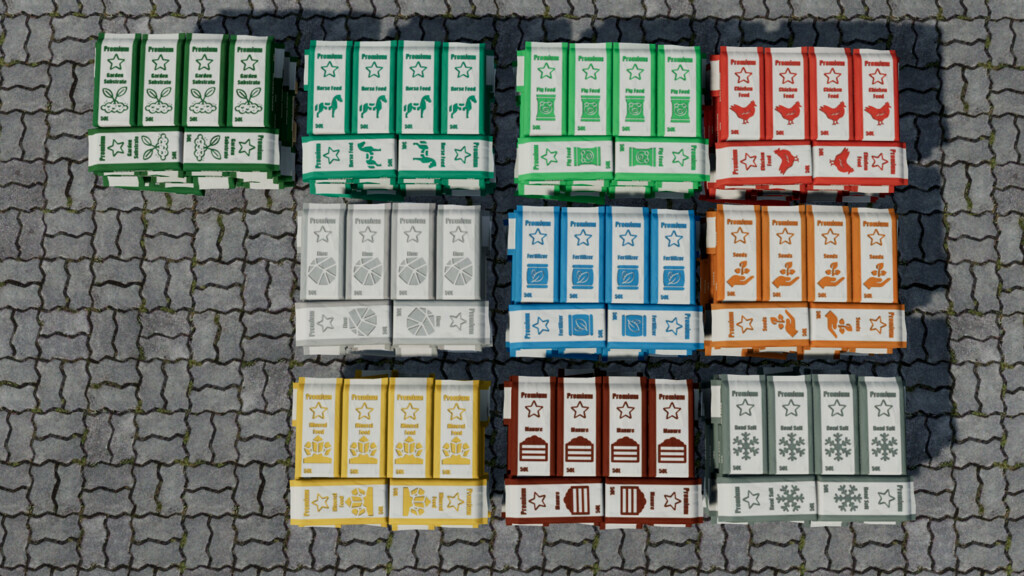 Package Of Premium Pallets And Bags para Farming Simulator 22