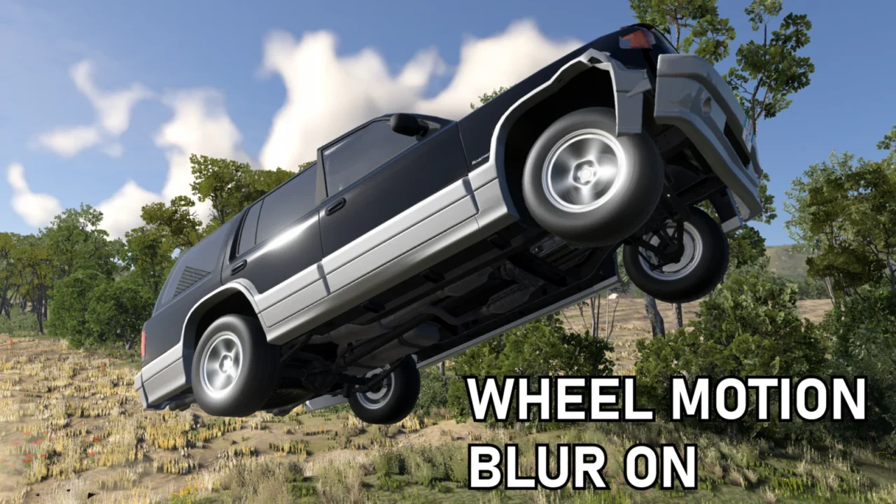 Radial Blur (Procedural Wheel Motion Blur) for BeamNG.drive