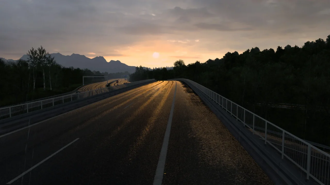 Realistic Rain Reflections Standalone for Euro Truck Simulator 2