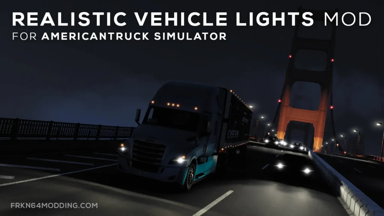 Realistic Vehicle Lights Mod (ATS) for American Truck Simulator