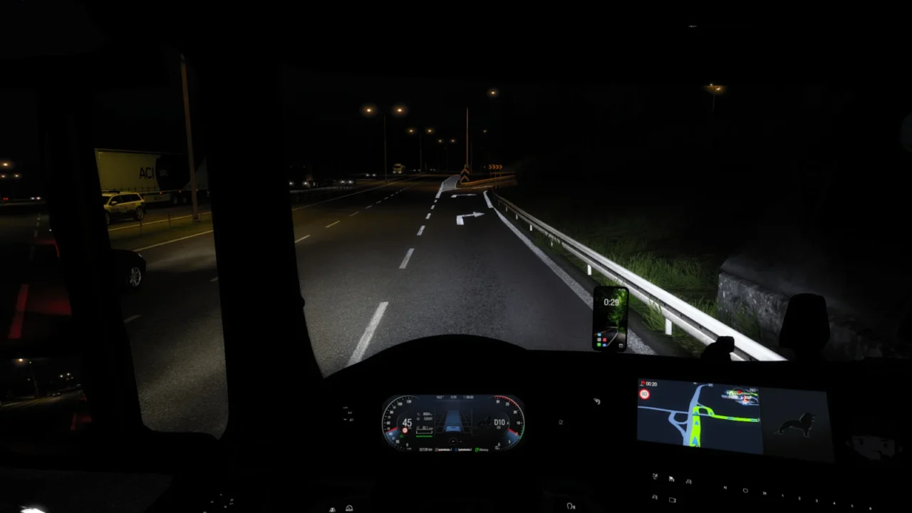 Reflective Road Markings for Euro Truck Simulator 2