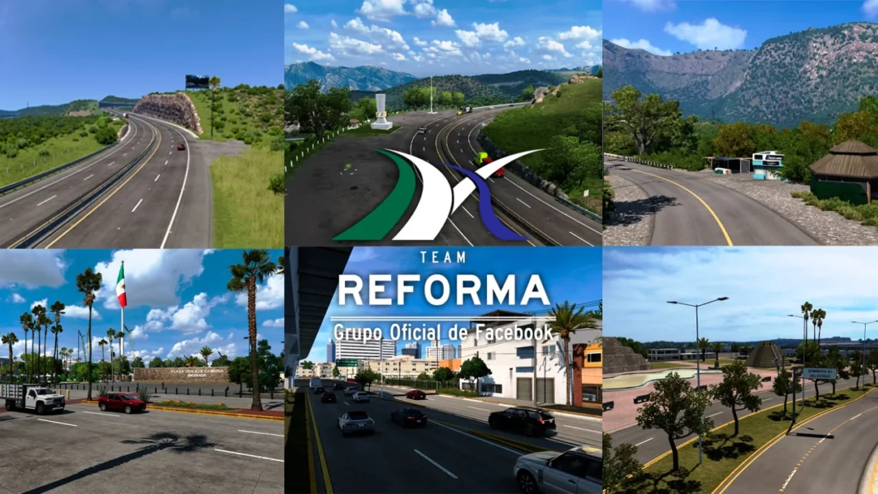 Reforma Map (Team Reforma’s Mexico map) for American Truck Simulator