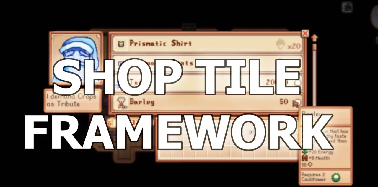 Shop Tile Framework for Stardew Valley