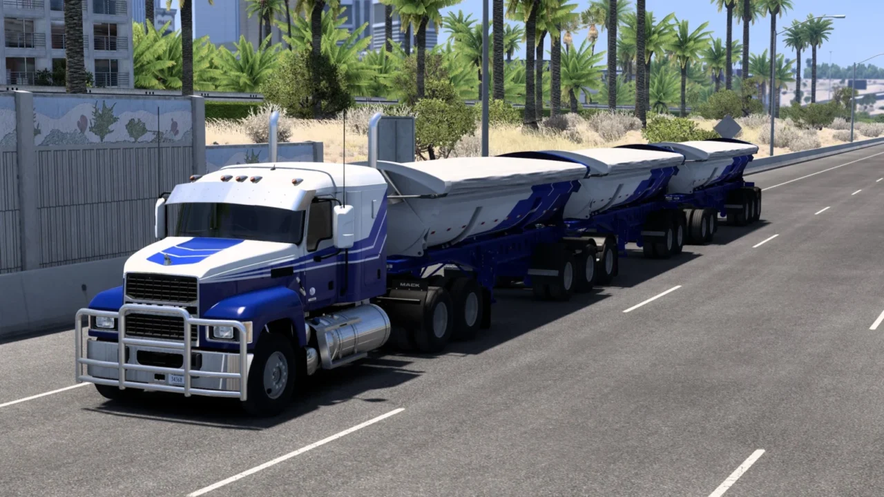 Side dumper trains (Tommygun) for American Truck Simulator
