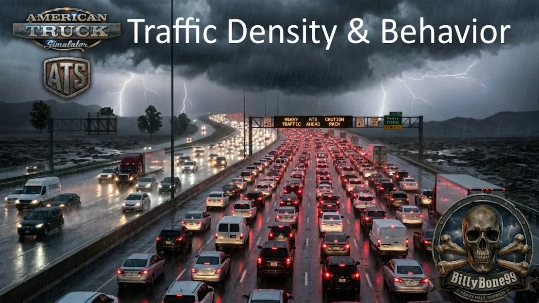 Traffic Density & Behavior (BillyBone99) for American Truck Simulator