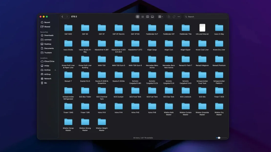 Complete pack of truck & trailer templates for Euro Truck Simulator 2