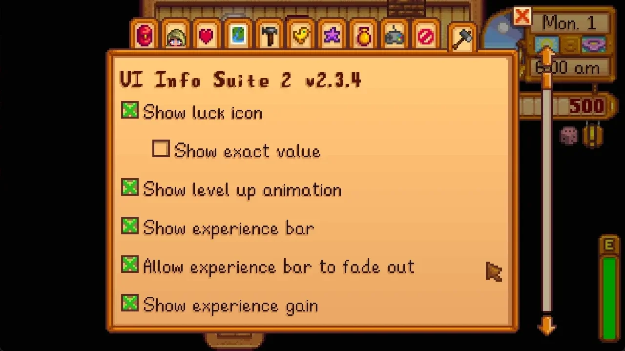 UI Info Suite 2 for Stardew Valley