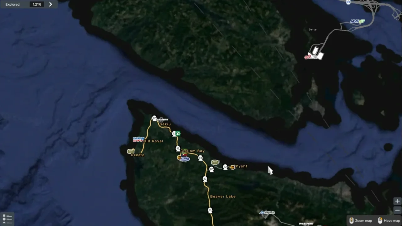 Washington EXTENDED (península Olímpica) para American Truck Simulator